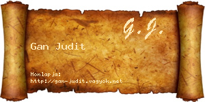 Gan Judit névjegykártya